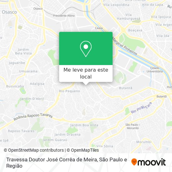 Travessa Doutor José Corrêa de Meira mapa