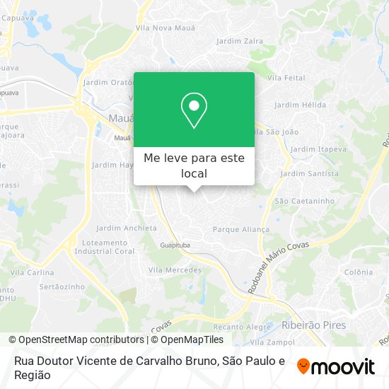 Rua Doutor Vicente de Carvalho Bruno mapa