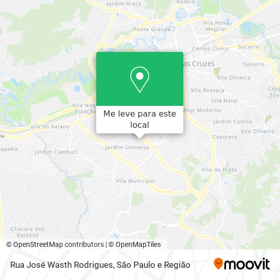 Rua José Wasth Rodrigues mapa