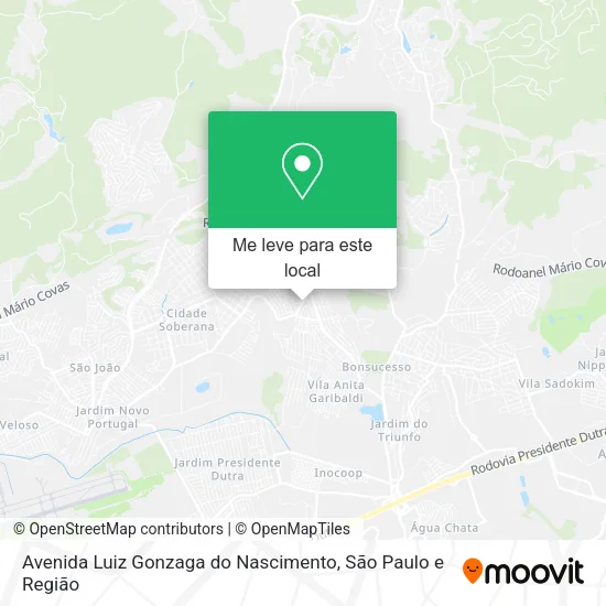Avenida Luiz Gonzaga do Nascimento mapa