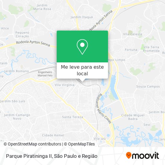Parque Piratininga II mapa