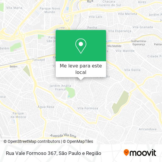 Rua Vale Formoso 367 mapa
