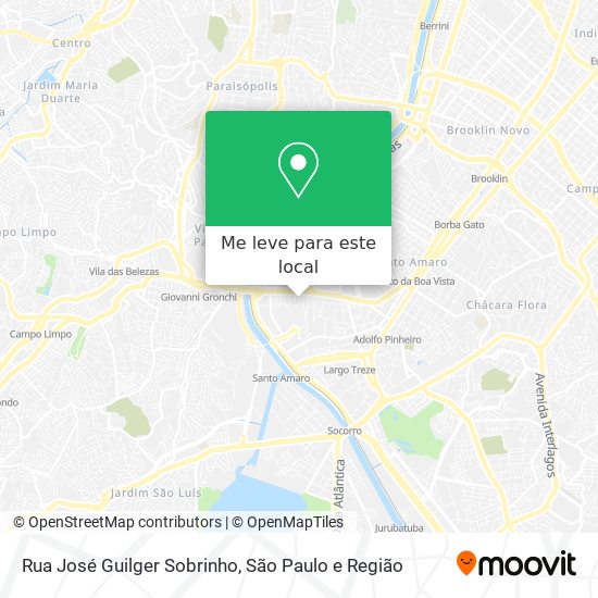 Rua José Guilger Sobrinho mapa