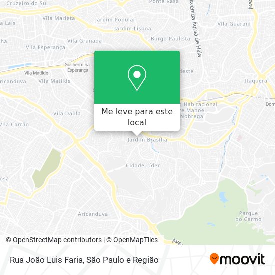Rua João Luis Faria mapa