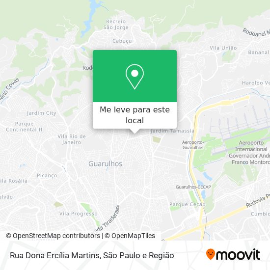 Rua Dona Ercília Martins mapa