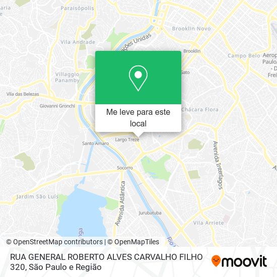 RUA GENERAL ROBERTO ALVES CARVALHO FILHO 320 mapa