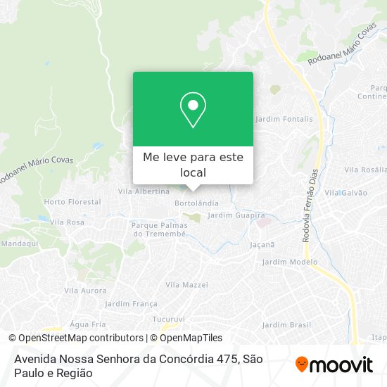 Avenida Nossa Senhora da Concórdia 475 mapa