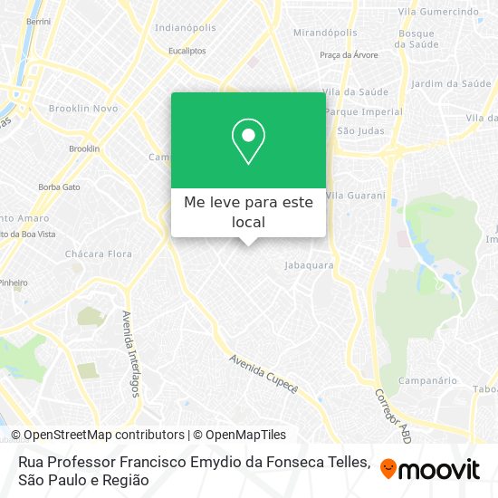 Rua Professor Francisco Emydio da Fonseca Telles mapa