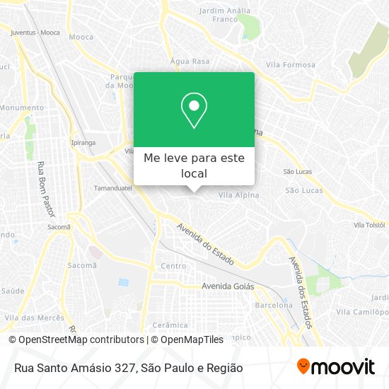 Rua Santo Amásio 327 mapa