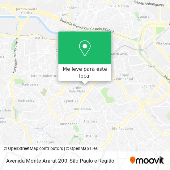 Avenida Monte Ararat 200 mapa