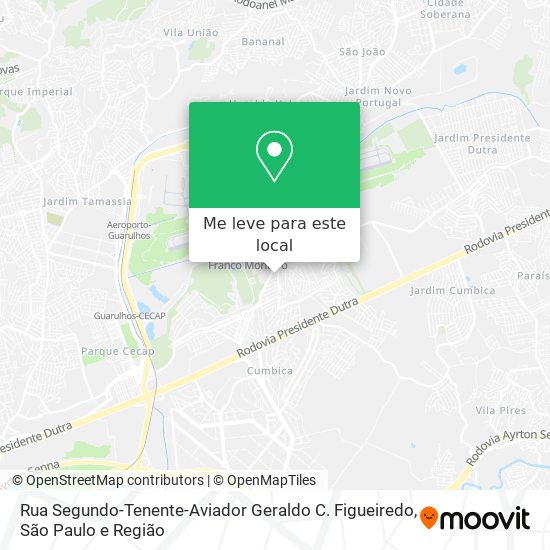 Rua Segundo-Tenente-Aviador Geraldo C. Figueiredo mapa