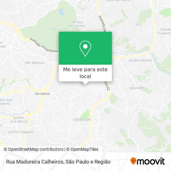 Rua Madureira Calheiros mapa