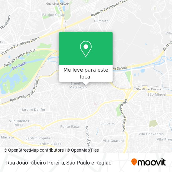 Rua João Ribeiro Pereira mapa