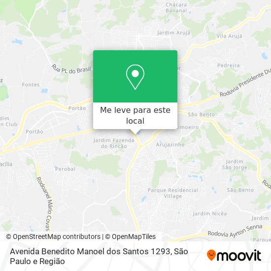 Avenida Benedito Manoel dos Santos 1293 mapa