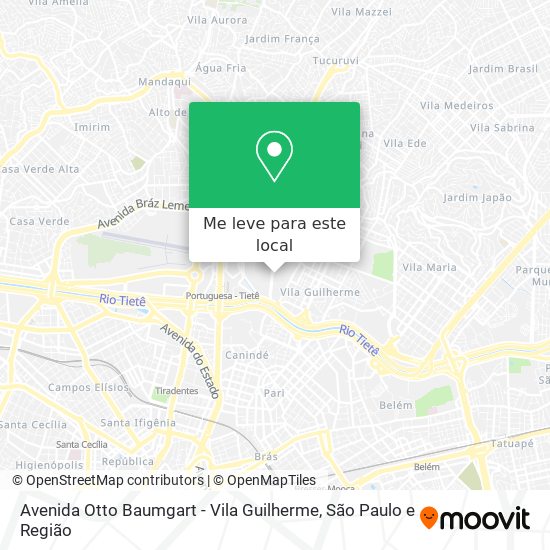 Avenida Otto Baumgart - Vila Guilherme mapa