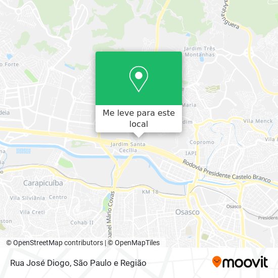 Rua José Diogo mapa