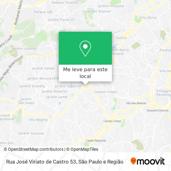 Rua José Viriato de Castro 53 mapa