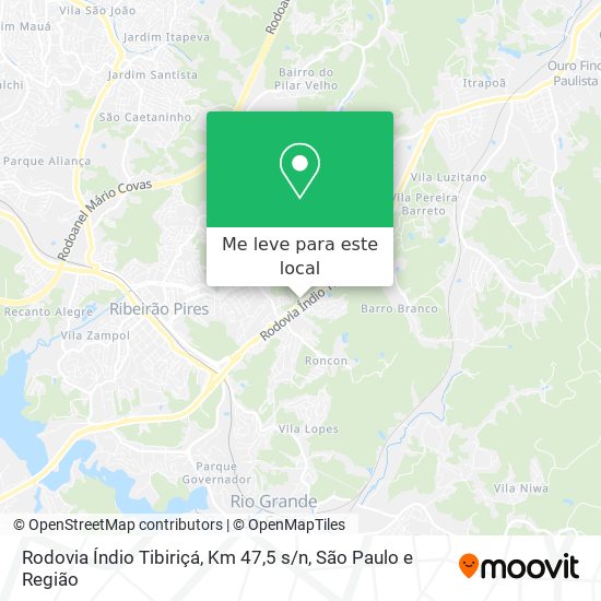 Rodovia Índio Tibiriçá, Km 47,5 s / n mapa