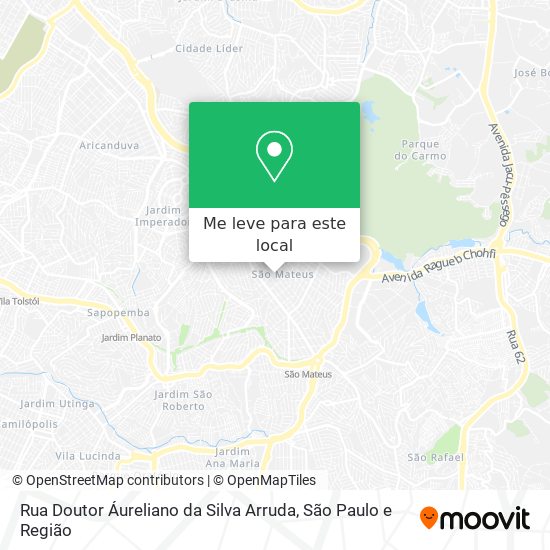Rua Doutor Áureliano da Silva Arruda mapa