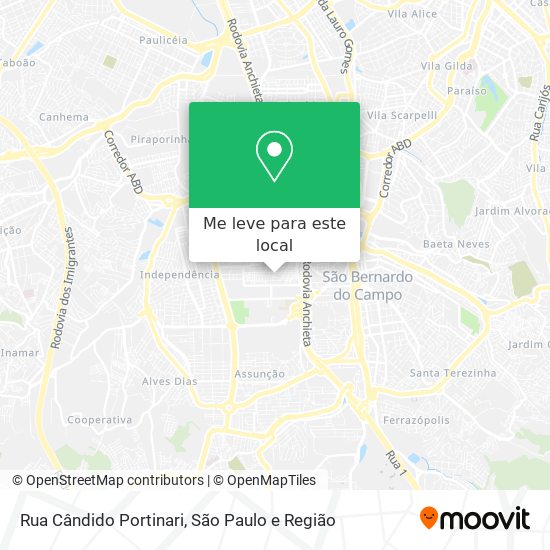 Rua Cândido Portinari mapa