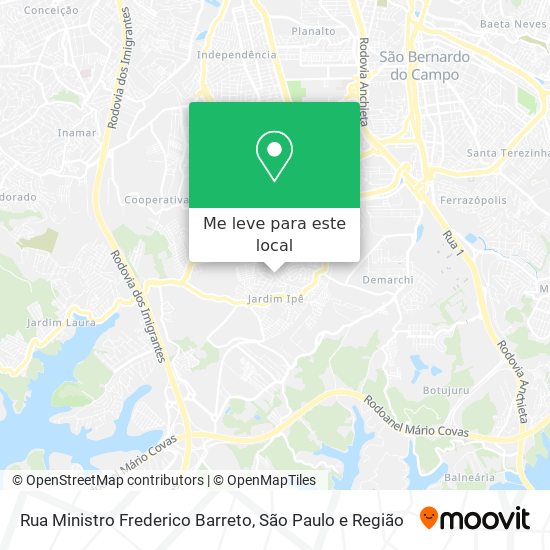 Rua Ministro Frederico Barreto mapa