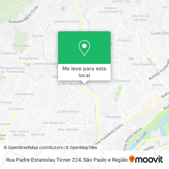 Rua Padre Estanislau Ticner 224 mapa