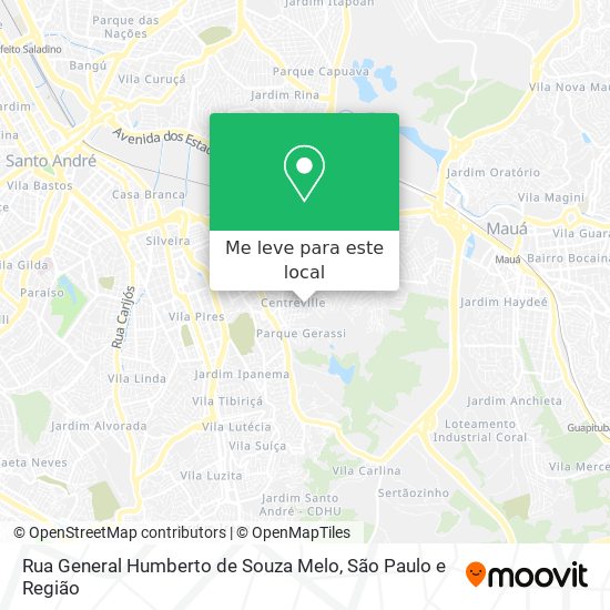 Rua General Humberto de Souza Melo mapa
