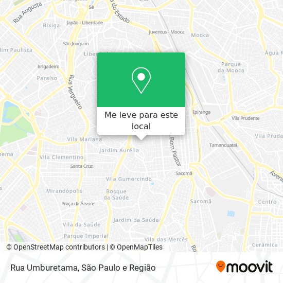 Rua Umburetama mapa