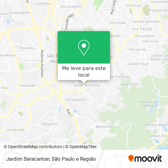 Jardim Saracantan mapa