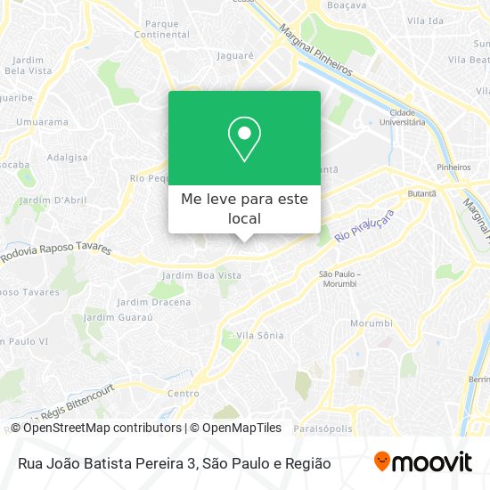 Rua João Batista Pereira 3 mapa