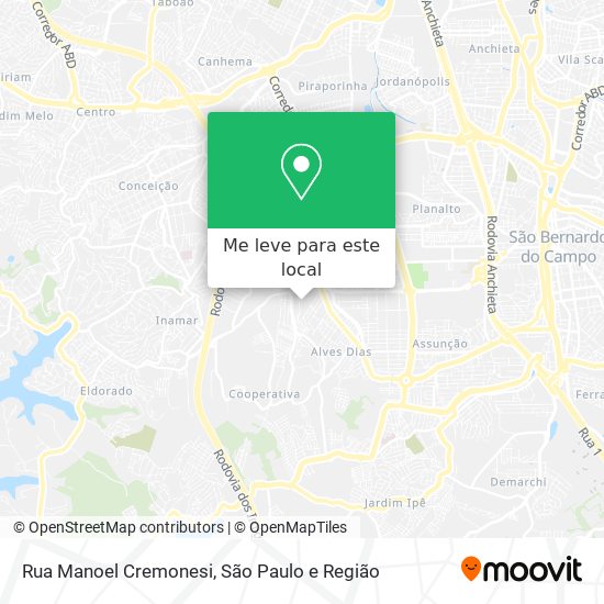Rua Manoel Cremonesi mapa