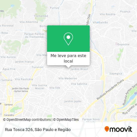Rua Tosca 326 mapa
