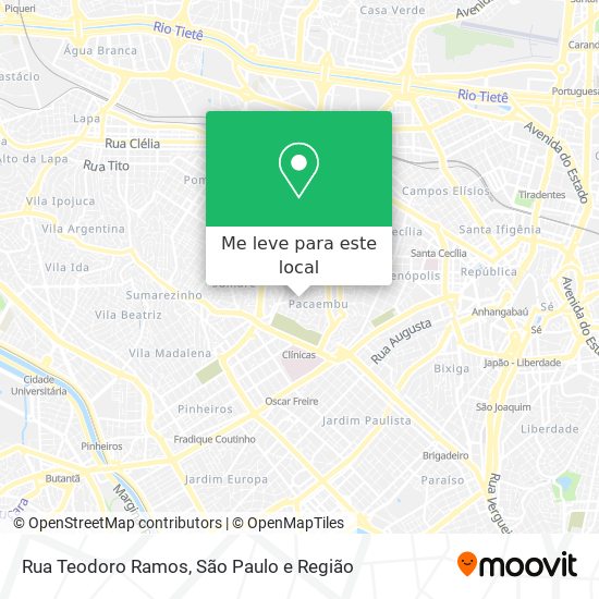 Rua Teodoro Ramos mapa
