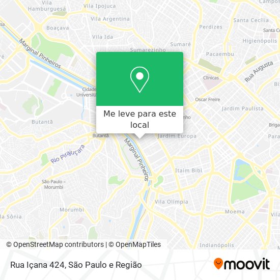 Rua Içana 424 mapa