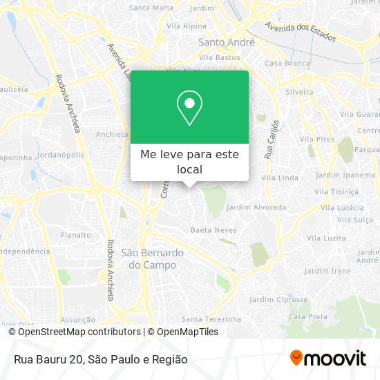Rua Bauru 20 mapa
