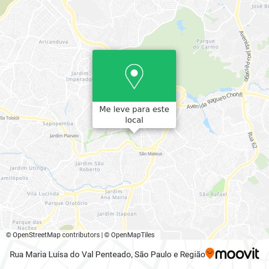 Rua Maria Luísa do Val Penteado mapa