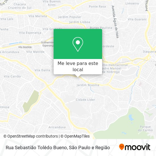 Rua Sebastião Tolêdo Bueno mapa