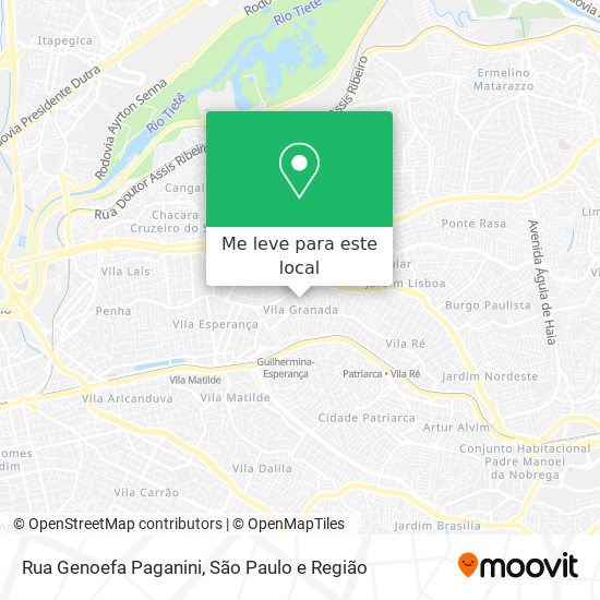 Rua Genoefa Paganini mapa