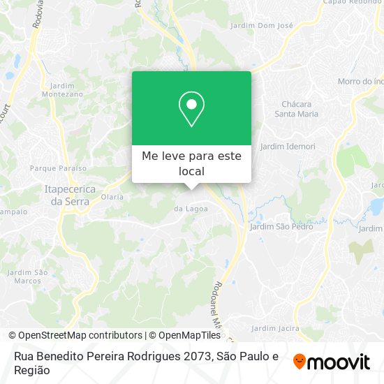 Rua Benedito Pereira Rodrigues 2073 mapa