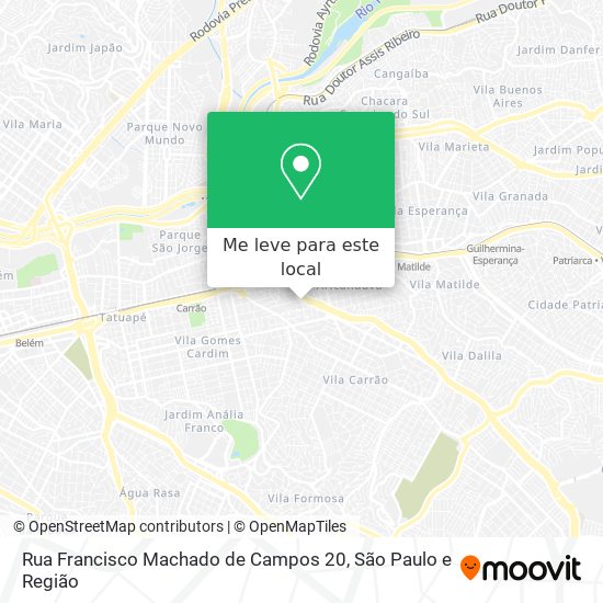 Rua Francisco Machado de Campos 20 mapa