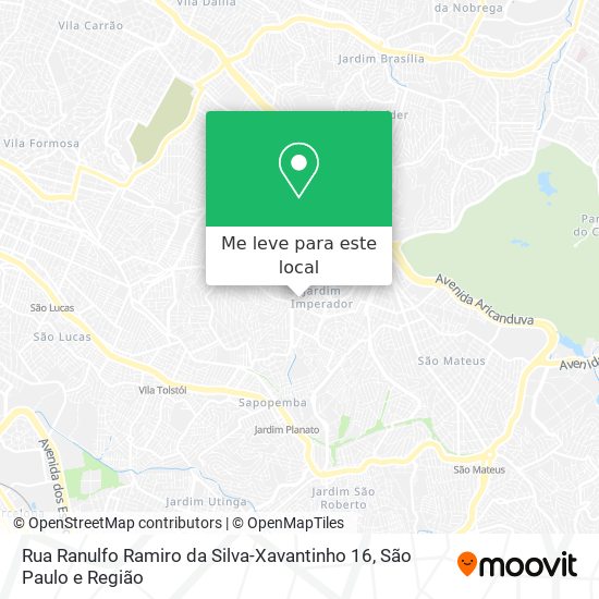 Rua Ranulfo Ramiro da Silva-Xavantinho 16 mapa