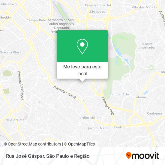 Rua José Gáspar mapa