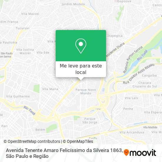 Avenida Tenente Amaro Felicíssimo da Silveira 1863 mapa
