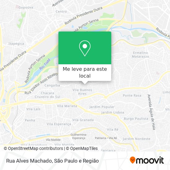 Rua Alves Machado mapa