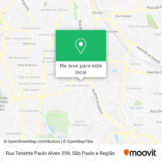 Rua Tenente Paulo Alves 398 mapa