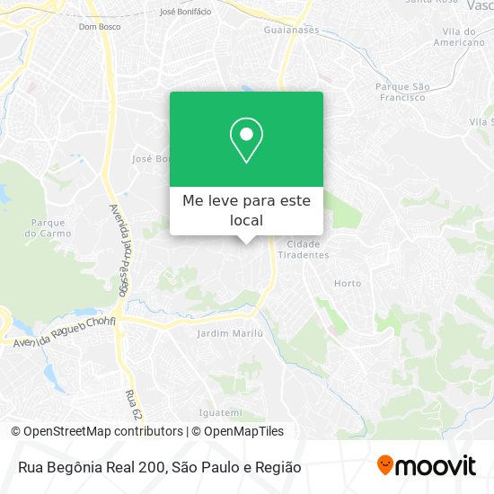 Rua Begônia Real 200 mapa