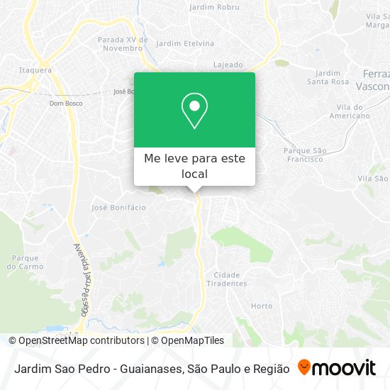 Jardim Sao Pedro - Guaianases mapa
