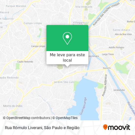 Rua Rômulo Liverani mapa