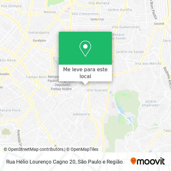 Rua Hélio Lourenço Cagno 20 mapa
