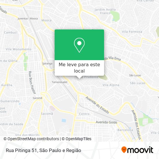Rua Pitinga 51 mapa